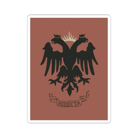 Flag of the Bajrak of Kashnjeti 1878 (Albania) STICKER Vinyl Kiss-Cut Decal 2 Inch White - The Sticker Space