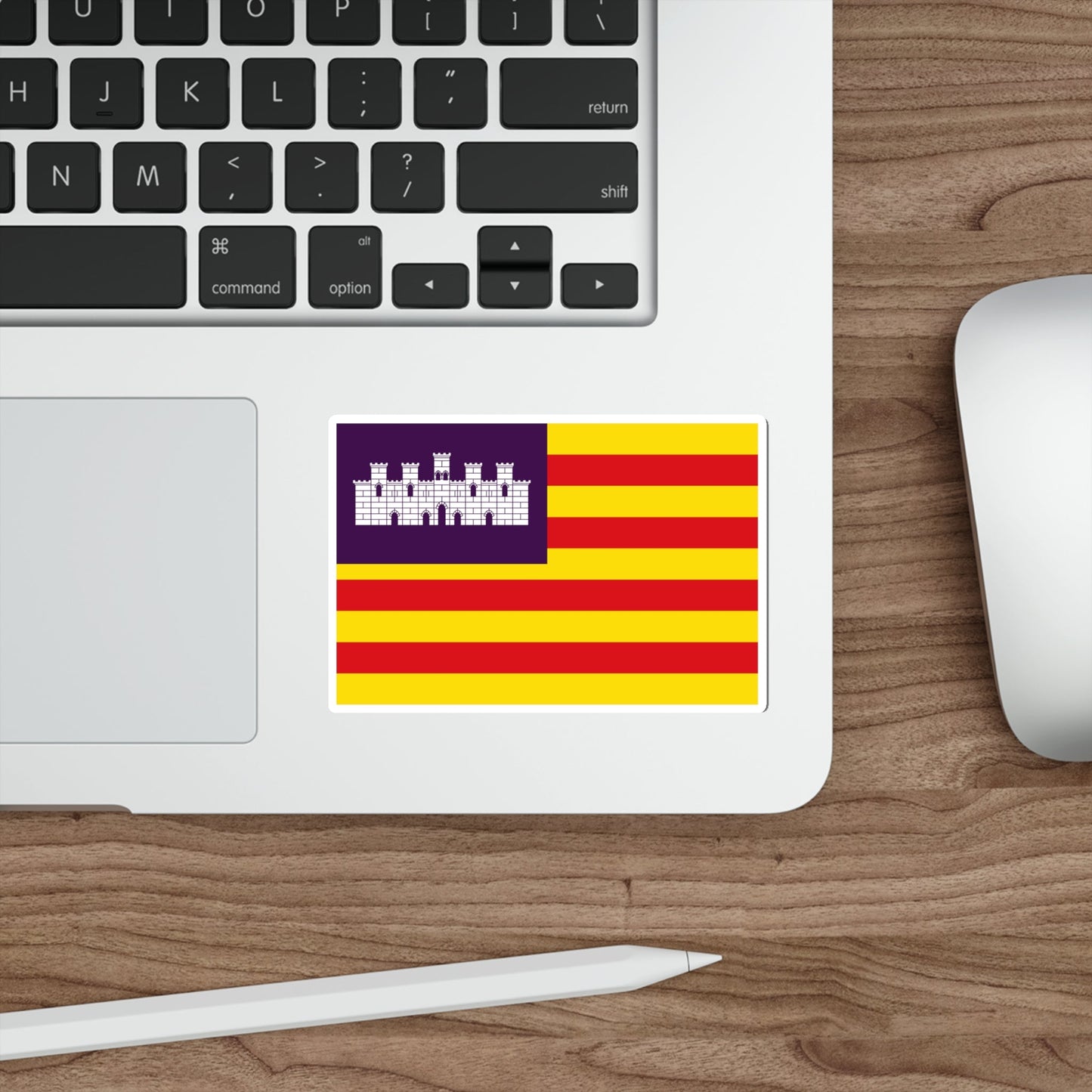 Flag of the Balearic Islands Spain STICKER Vinyl Die-Cut Decal-The Sticker Space