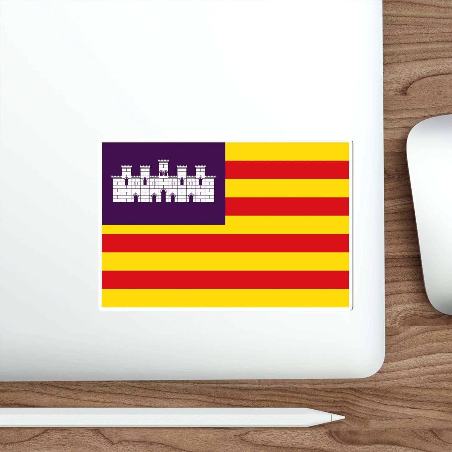 Flag of the Balearic Islands Spain STICKER Vinyl Die-Cut Decal-The Sticker Space