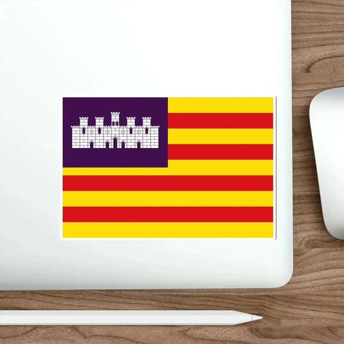Flag of the Balearic Islands Spain STICKER Vinyl Die-Cut Decal - The Sticker Space