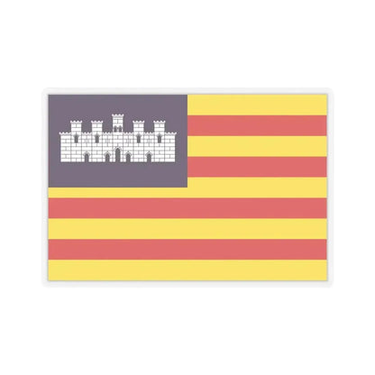 Flag of the Balearic Islands Spain - STICKER Vinyl Kiss-Cut Decal 6 Inch Transparent - The Sticker Space