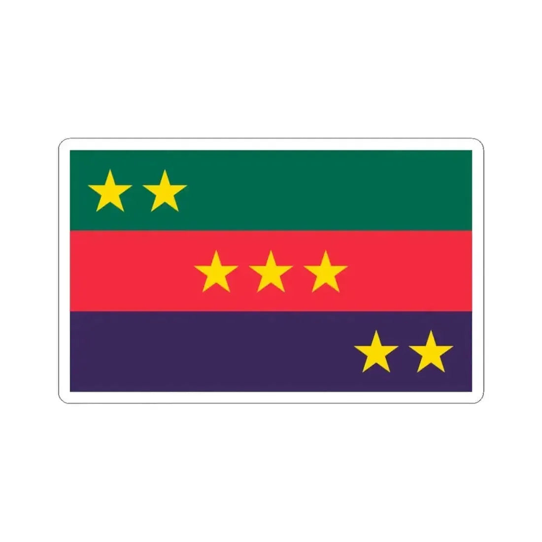 Flag of the Bangladesh Congress (Bangladesh) STICKER Vinyl Kiss-Cut Decal 3 Inch White - The Sticker Space