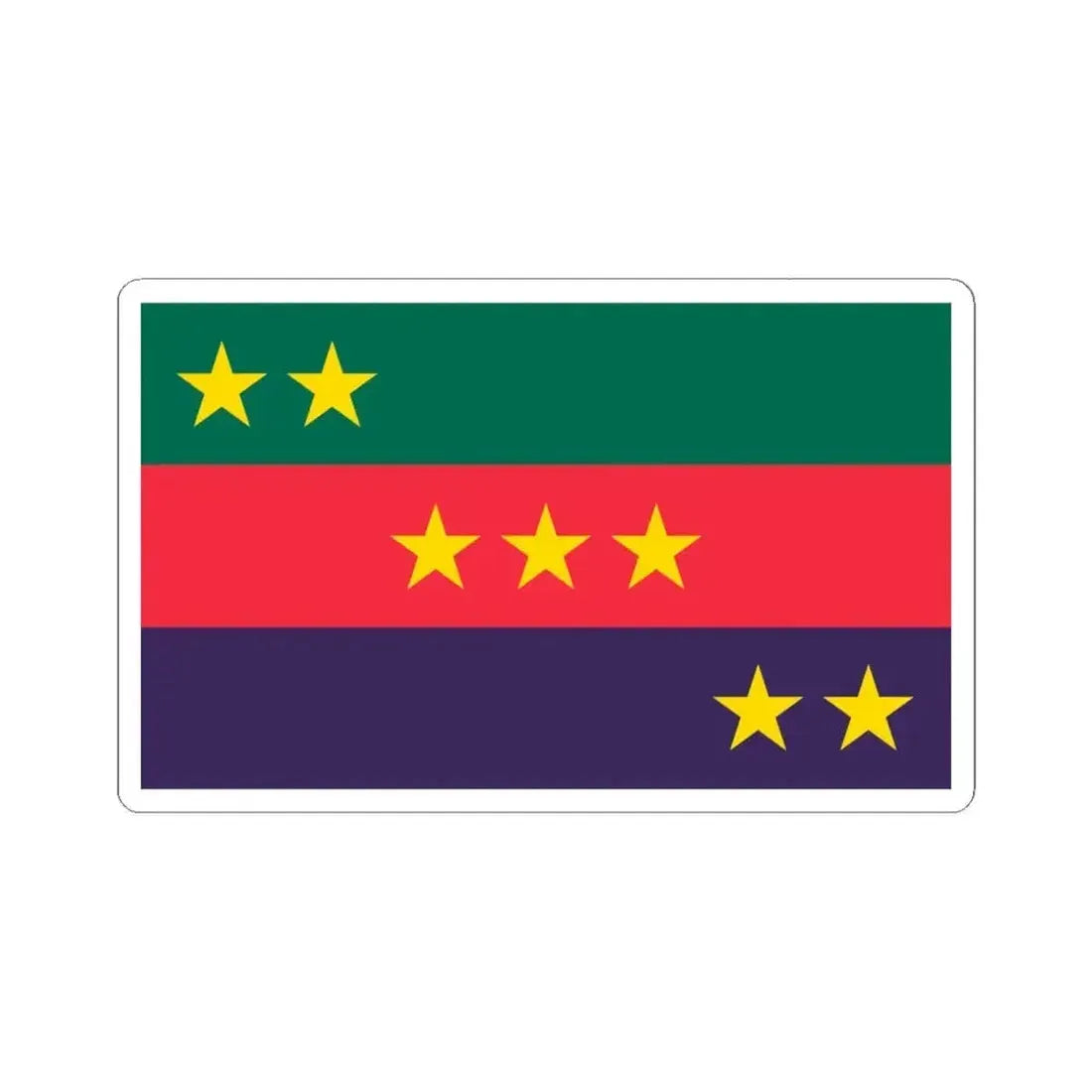 Flag of the Bangladesh Congress (Bangladesh) STICKER Vinyl Kiss-Cut Decal 6 Inch White - The Sticker Space