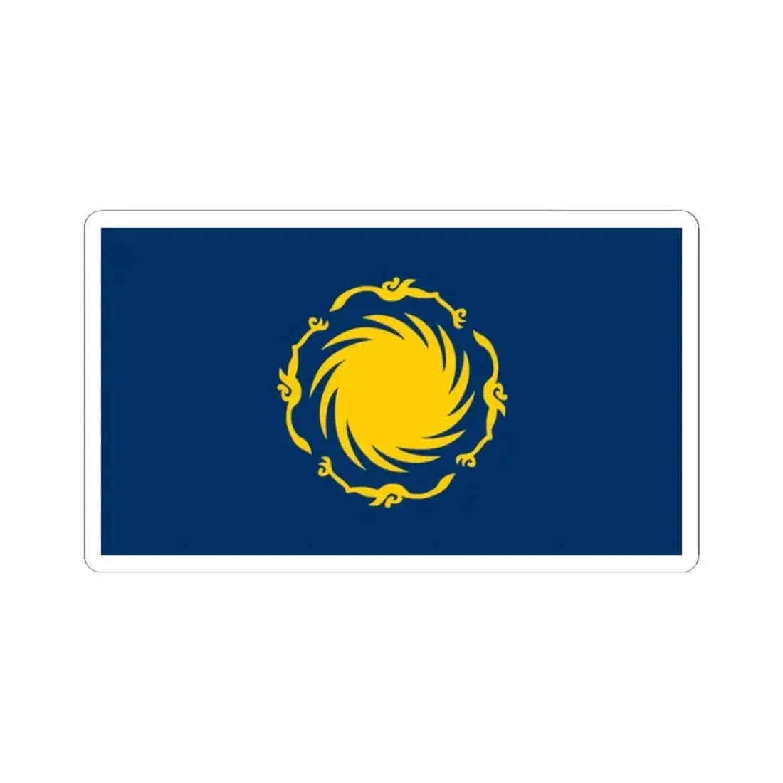 Flag of the Basuria independence movement (China) STICKER Vinyl Kiss-Cut Decal 2 Inch White - The Sticker Space