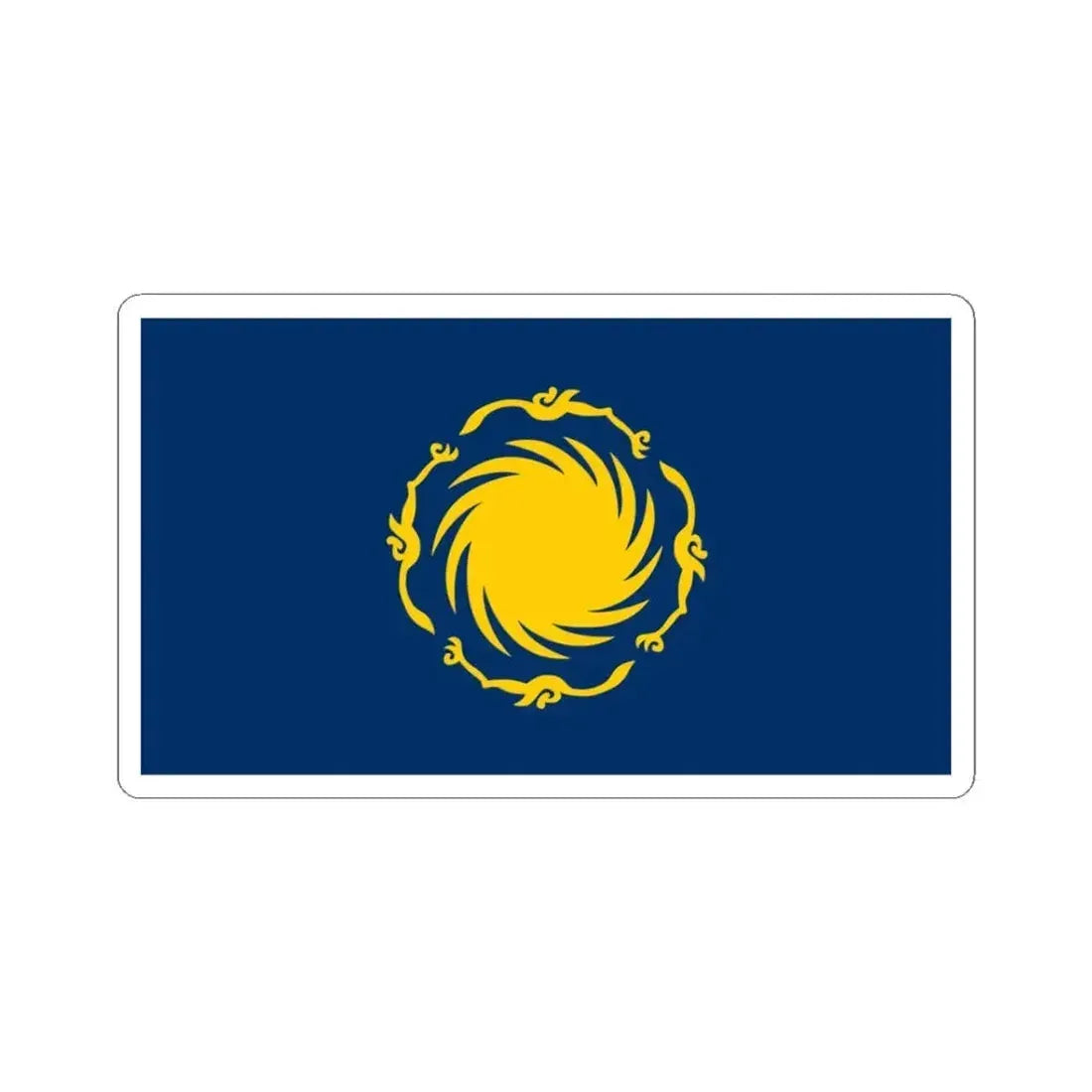 Flag of the Basuria independence movement (China) STICKER Vinyl Kiss-Cut Decal 3 Inch White - The Sticker Space