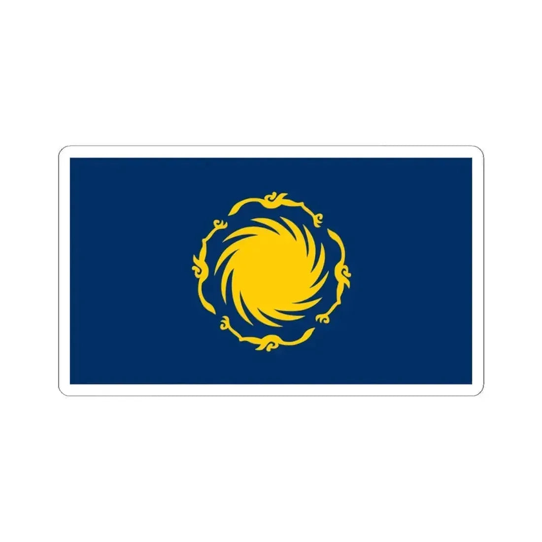 Flag of the Basuria independence movement (China) STICKER Vinyl Kiss-Cut Decal 4 Inch White - The Sticker Space