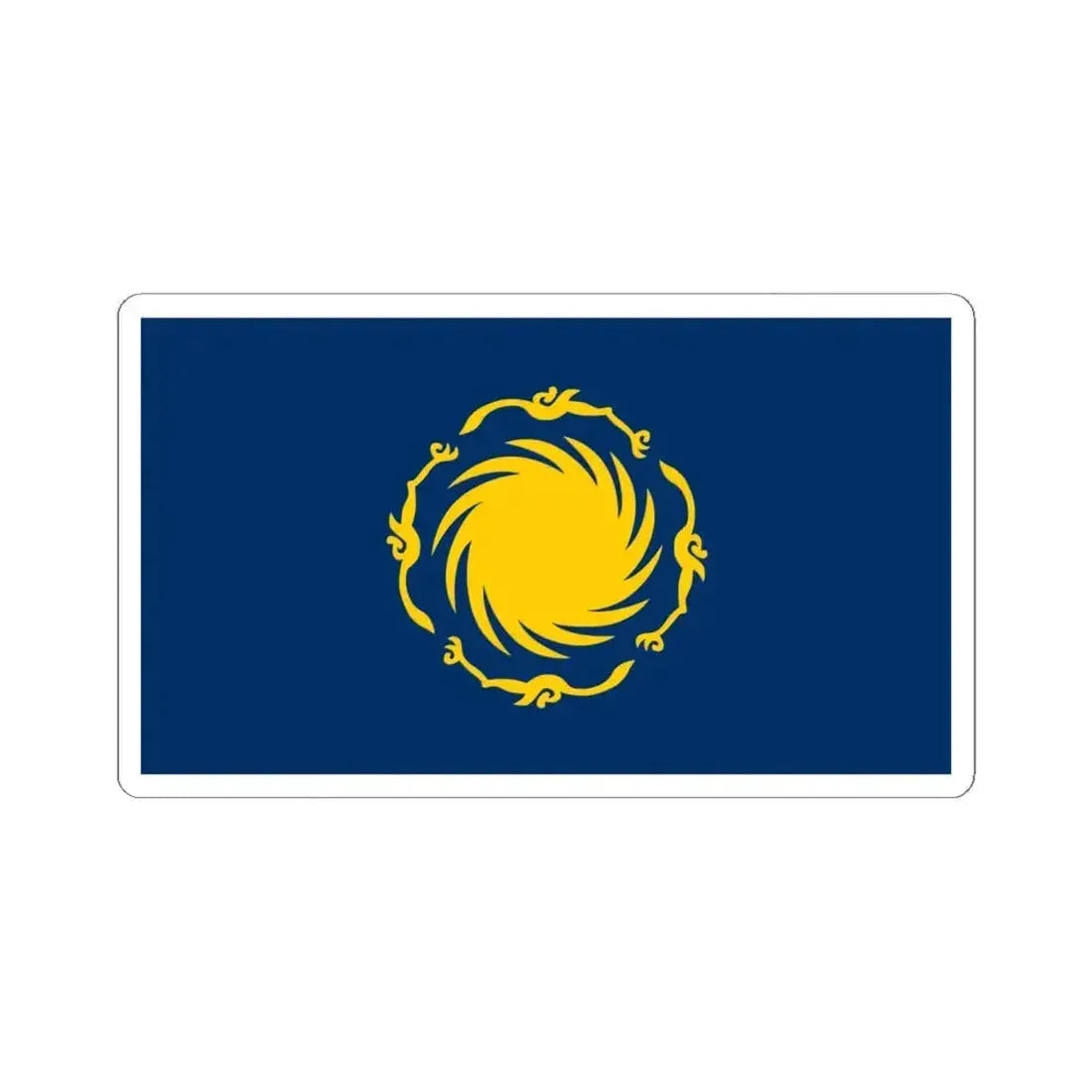 Flag of the Basuria independence movement (China) STICKER Vinyl Kiss-Cut Decal 6 Inch White - The Sticker Space