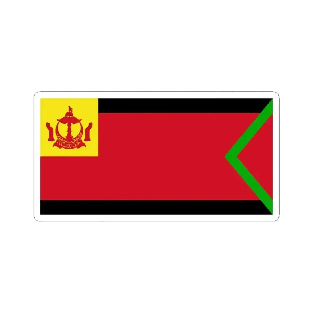 Flag of the Begawan Mudim (Brunei) STICKER Vinyl Kiss-Cut Decal 3 Inch White - The Sticker Space