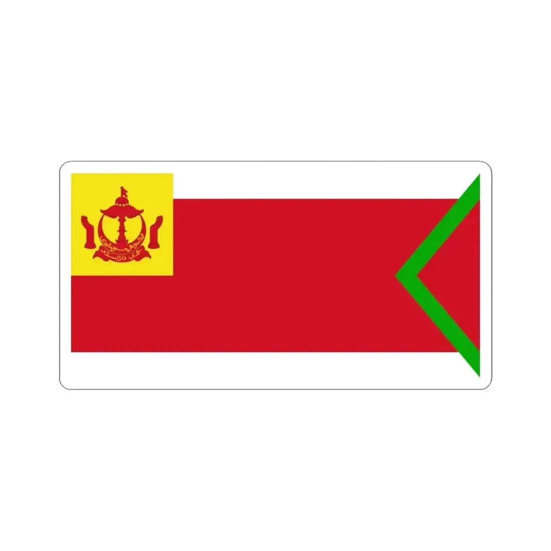 Flag of the Begawan Pehin Khatib (Brunei) STICKER Vinyl Kiss-Cut Decal 3 Inch White - The Sticker Space