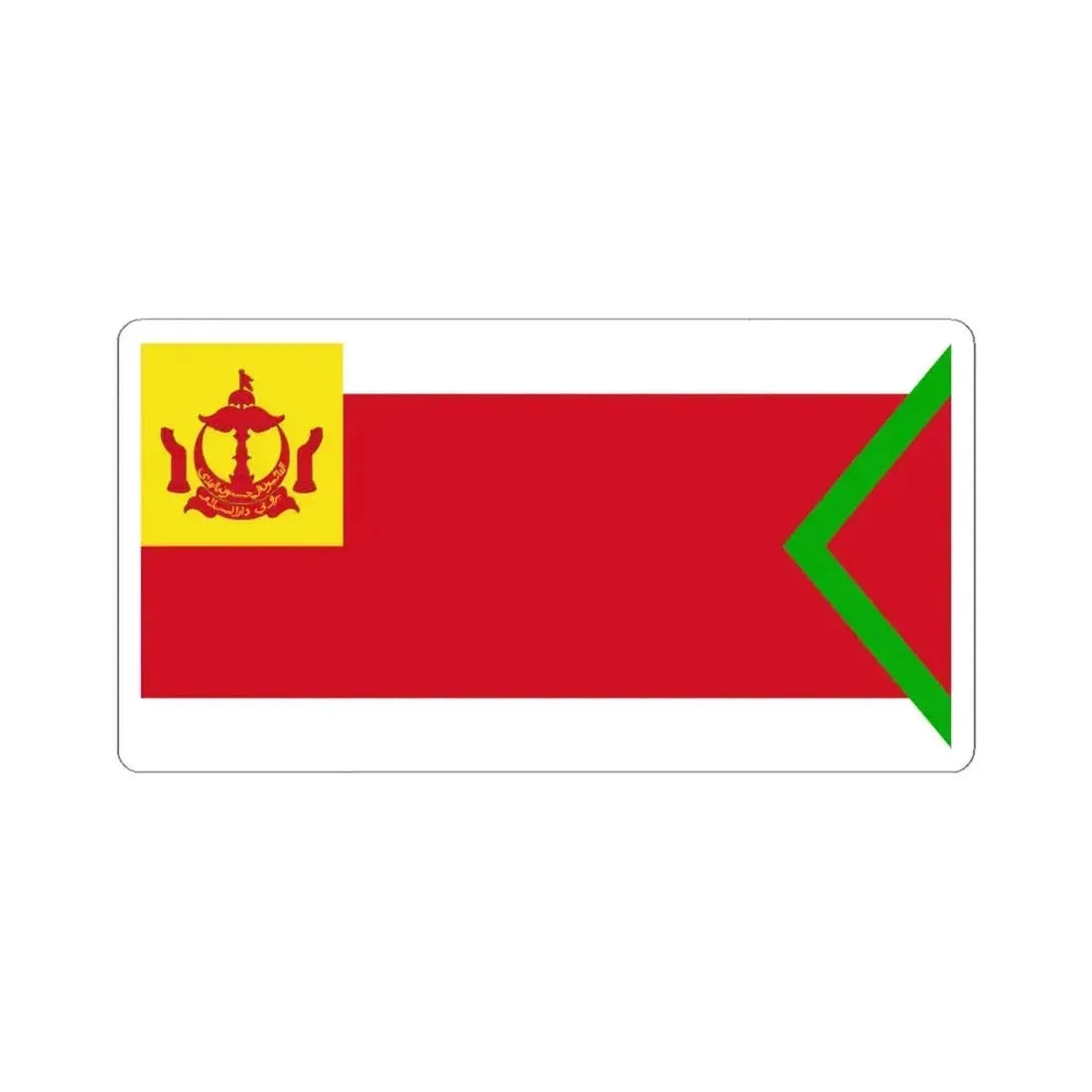 Flag of the Begawan Pehin Khatib (Brunei) STICKER Vinyl Kiss-Cut Decal 4 Inch White - The Sticker Space