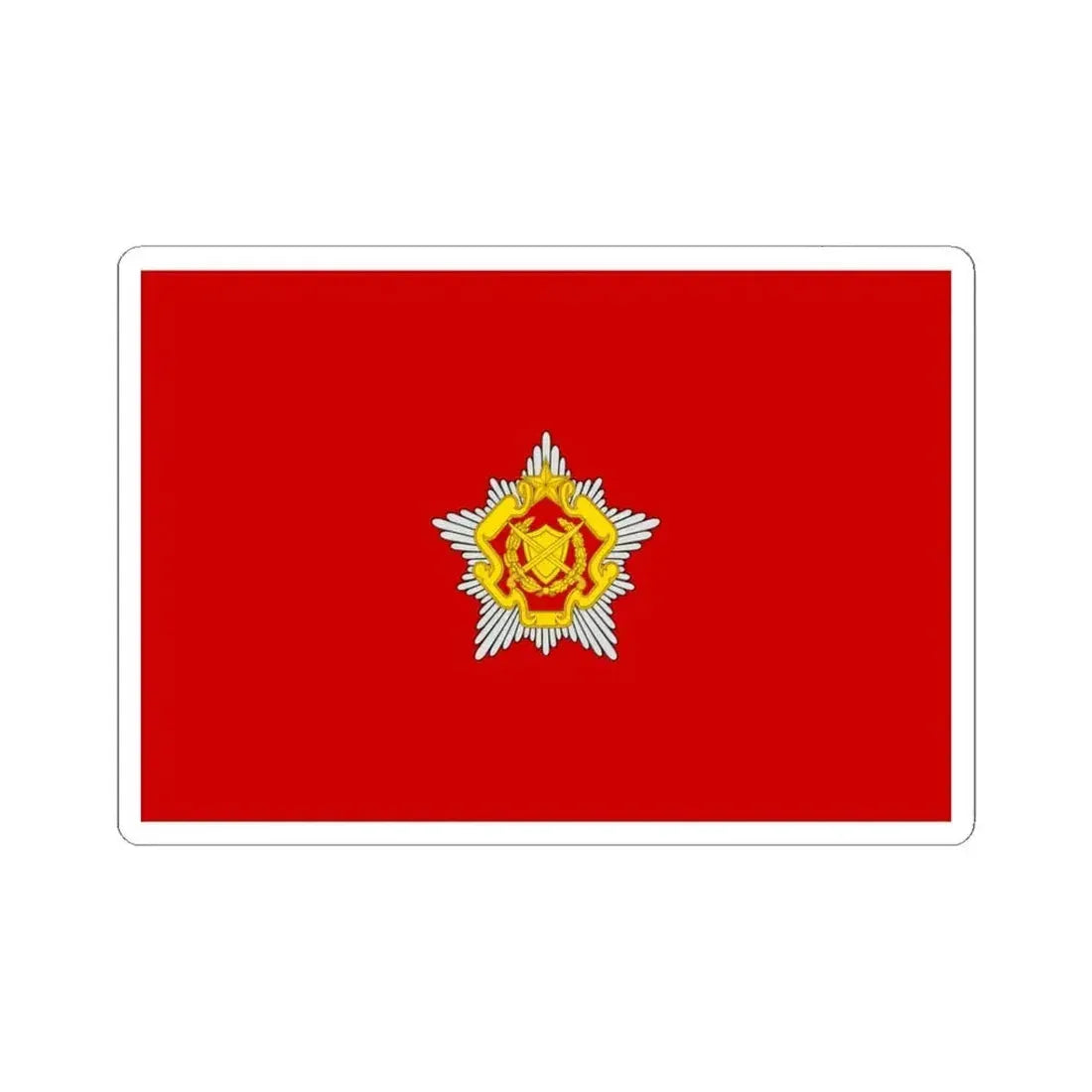 Flag of the Belarusian Land Forces (Belarus) STICKER Vinyl Kiss-Cut Decal 3 Inch White - The Sticker Space