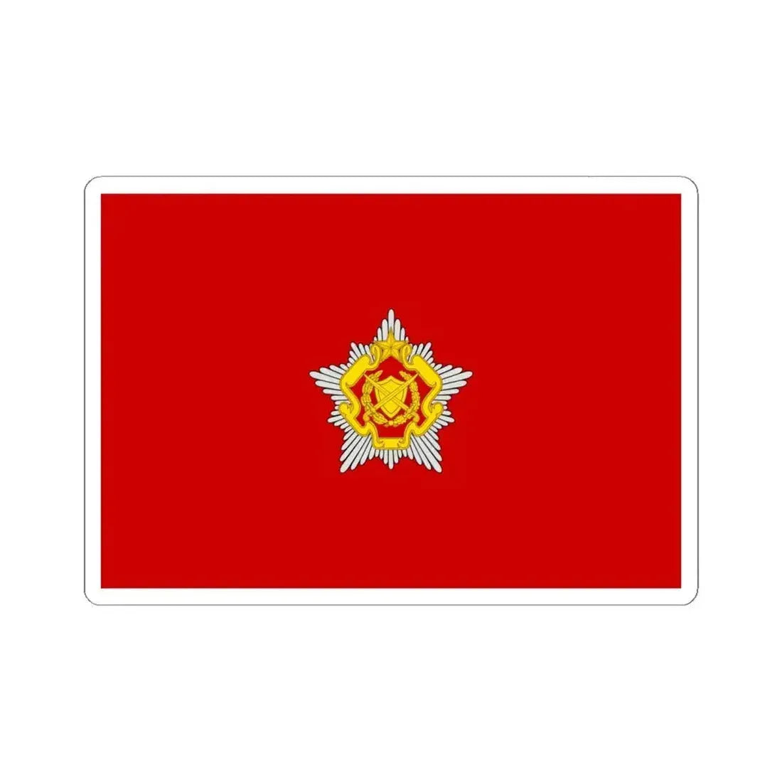 Flag of the Belarusian Land Forces (Belarus) STICKER Vinyl Kiss-Cut Decal 6 Inch White - The Sticker Space