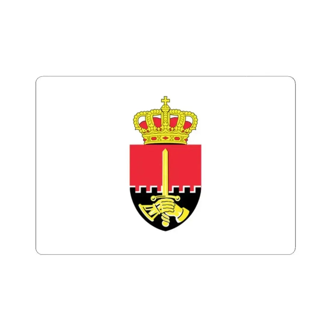 Flag of the Belgian Land Component (Belgium) STICKER Vinyl Kiss-Cut Decal 2 Inch White - The Sticker Space