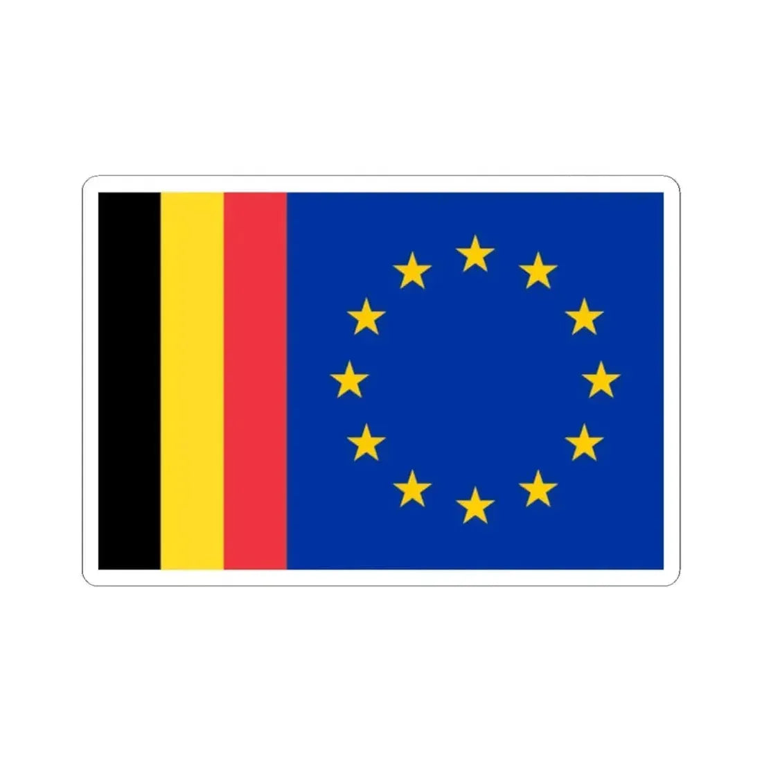 Flag of the Belgo-European Studies Center for Flags (Belgium) STICKER Vinyl Kiss-Cut Decal 2 Inch White - The Sticker Space