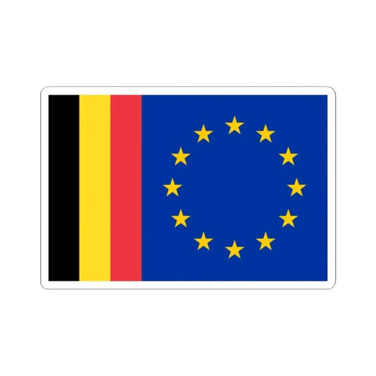 Flag of the Belgo-European Studies Center for Flags (Belgium) STICKER Vinyl Kiss-Cut Decal 2 Inch White - The Sticker Space