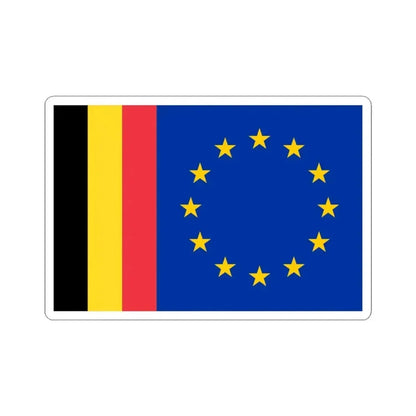 Flag of the Belgo-European Studies Center for Flags (Belgium) STICKER Vinyl Kiss-Cut Decal 3 Inch White - The Sticker Space