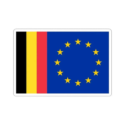 Flag of the Belgo-European Studies Center for Flags (Belgium) STICKER Vinyl Kiss-Cut Decal 4 Inch White - The Sticker Space