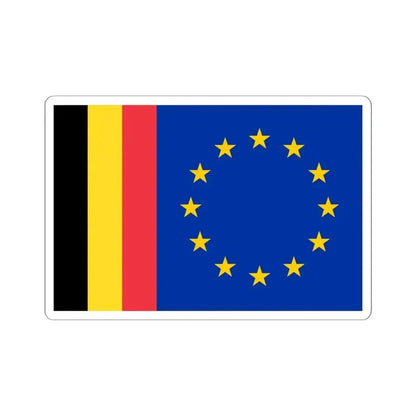 Flag of the Belgo-European Studies Center for Flags (Belgium) STICKER Vinyl Kiss-Cut Decal 6 Inch White - The Sticker Space