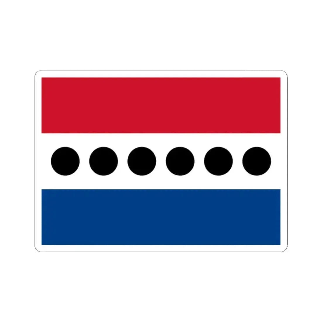 Flag of the Belize United Democratic Party (Belize) STICKER Vinyl Kiss-Cut Decal 2 Inch White - The Sticker Space