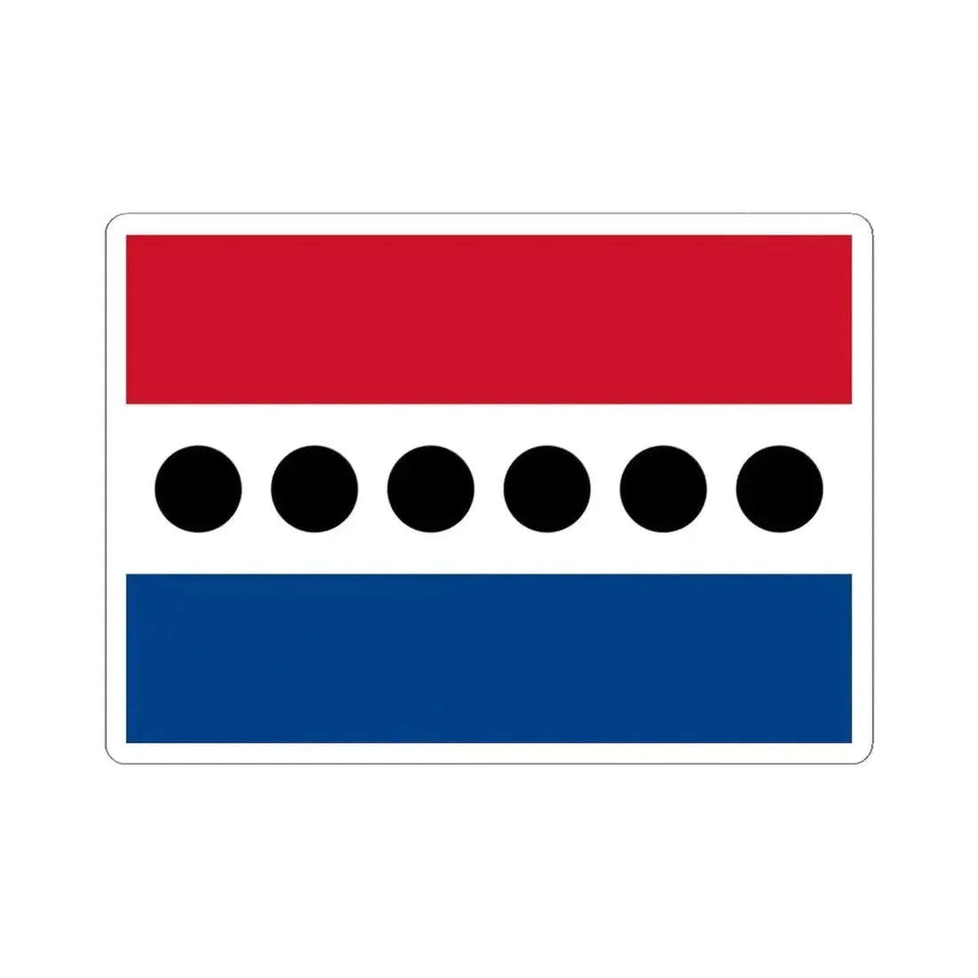 Flag of the Belize United Democratic Party (Belize) STICKER Vinyl Kiss-Cut Decal 6 Inch White - The Sticker Space