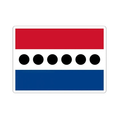 Flag of the Belize United Democratic Party (Belize) STICKER Vinyl Kiss-Cut Decal 6 Inch White - The Sticker Space