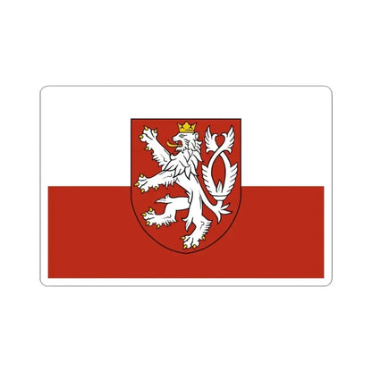 Flag of the Bohemian Coat of Arms (Czech Republic) STICKER Vinyl Kiss-Cut Decal 3 Inch White - The Sticker Space