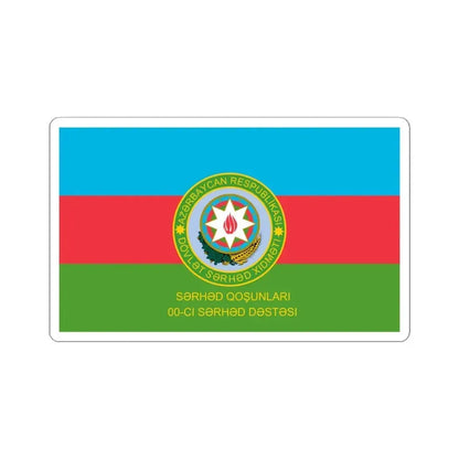 Flag of the Border Regiments Reverse (Azerbaijan) STICKER Vinyl Kiss-Cut Decal 4 Inch White - The Sticker Space