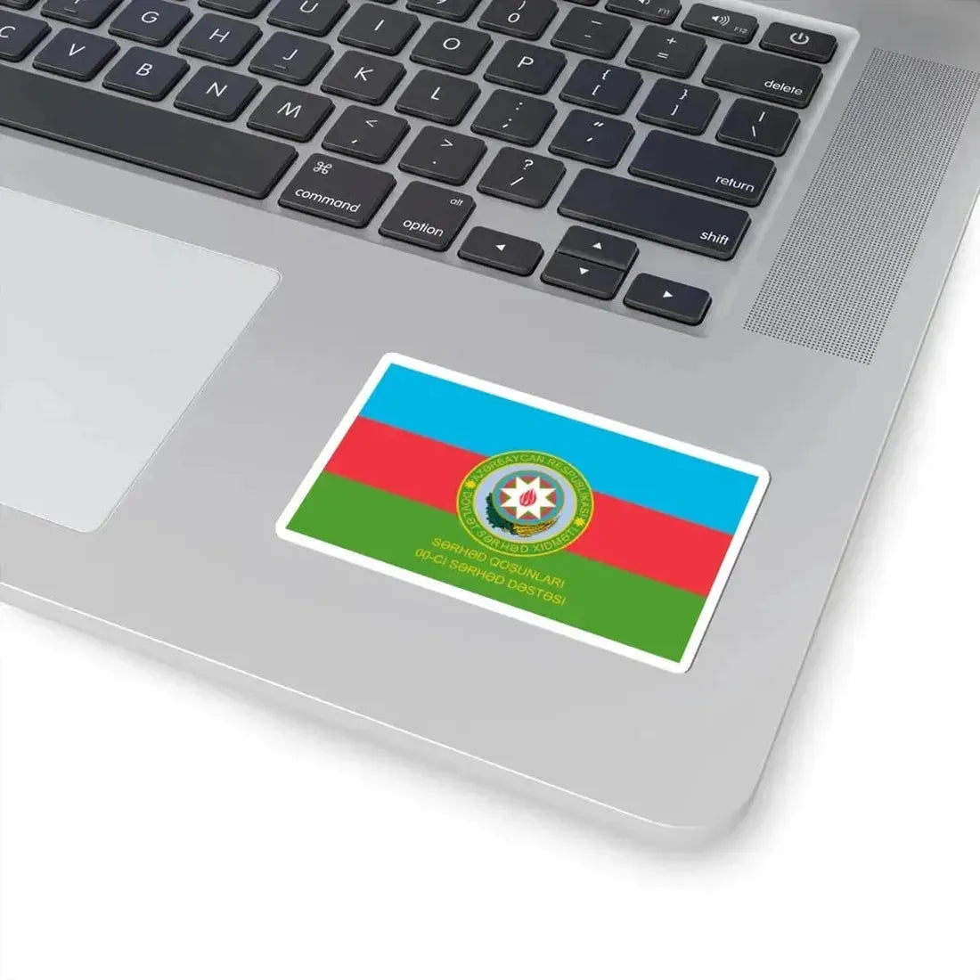 Flag of the Border Regiments Reverse (Azerbaijan) STICKER Vinyl Kiss-Cut Decal - The Sticker Space