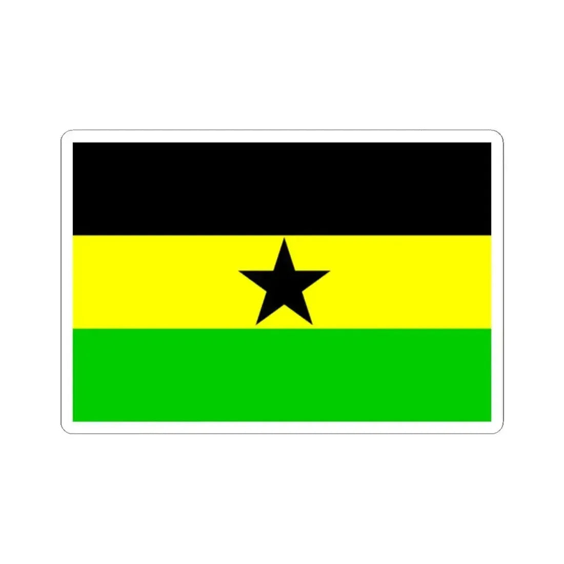 Flag of the Botswana Peoples Party (Botswana) STICKER Vinyl Kiss-Cut Decal 2 Inch White - The Sticker Space