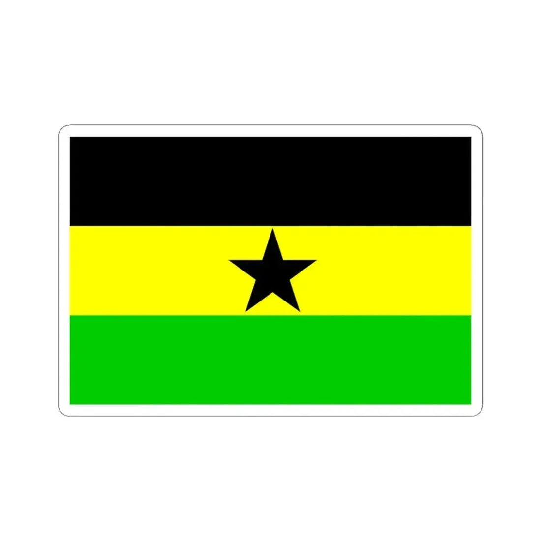 Flag of the Botswana Peoples Party (Botswana) STICKER Vinyl Kiss-Cut Decal 4 Inch White - The Sticker Space