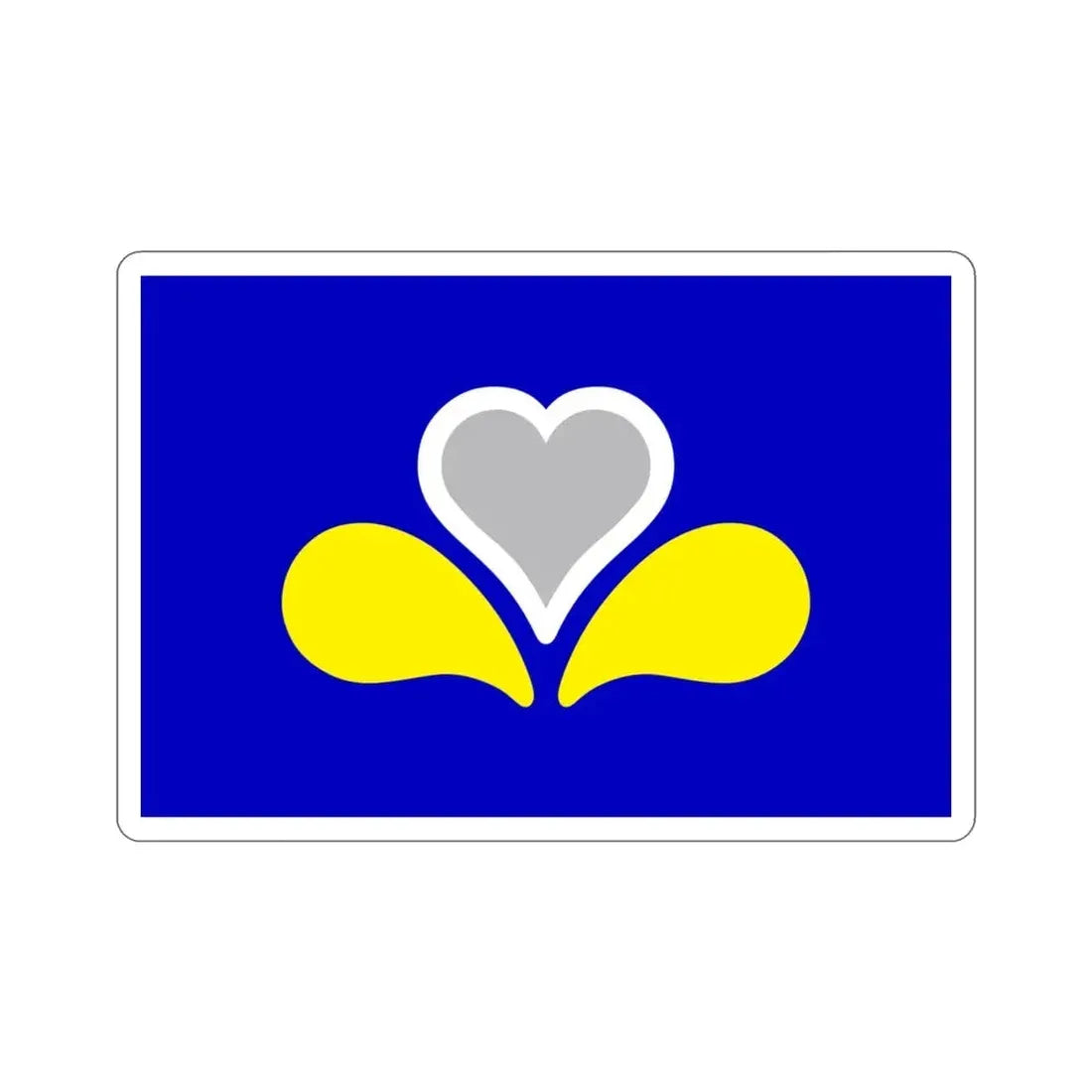 Flag of the Brussels Capital Region 2 Belgium STICKER Vinyl Die-Cut Decal - The Sticker Space