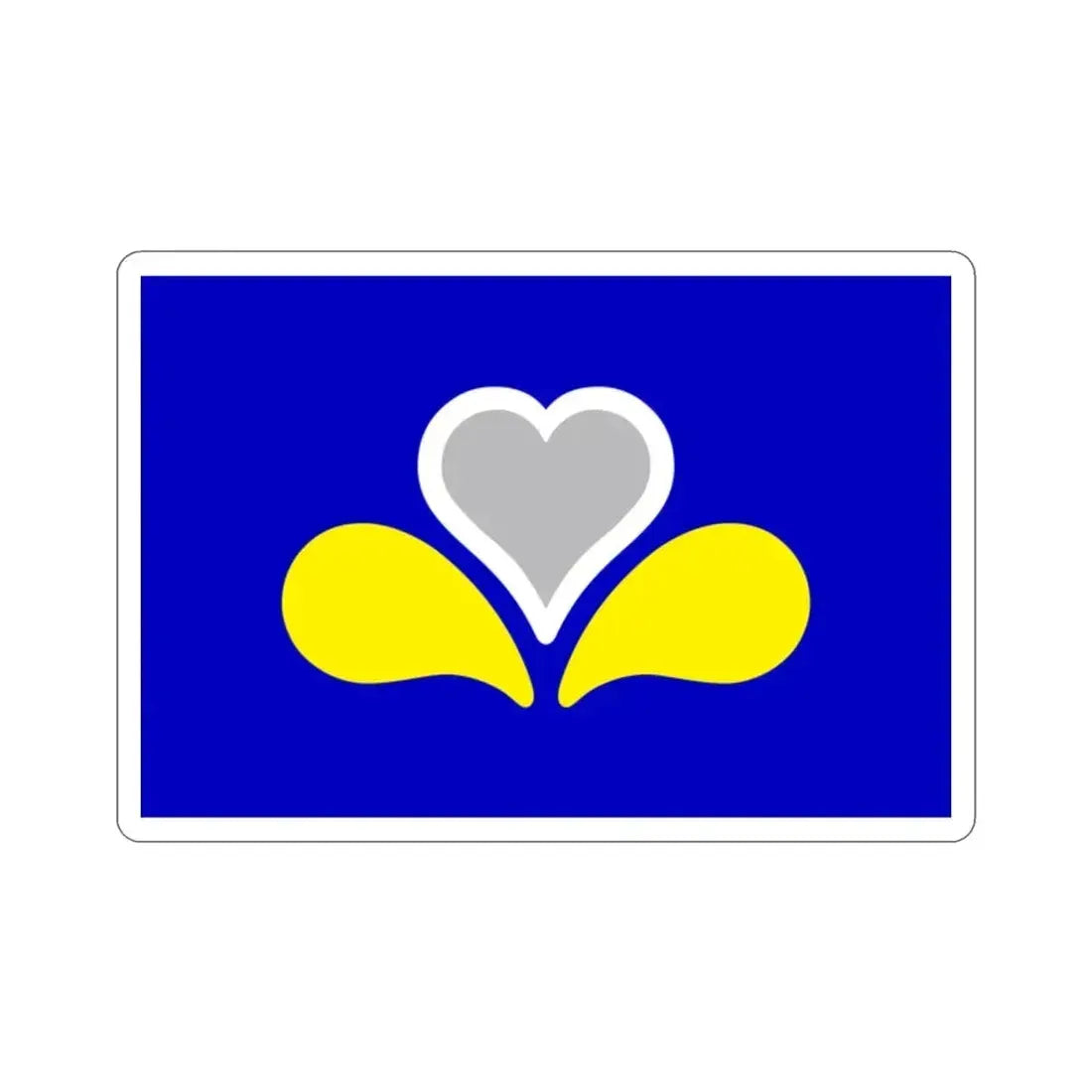 Flag of the Brussels Capital Region 2 Belgium STICKER Vinyl Die-Cut Decal - The Sticker Space