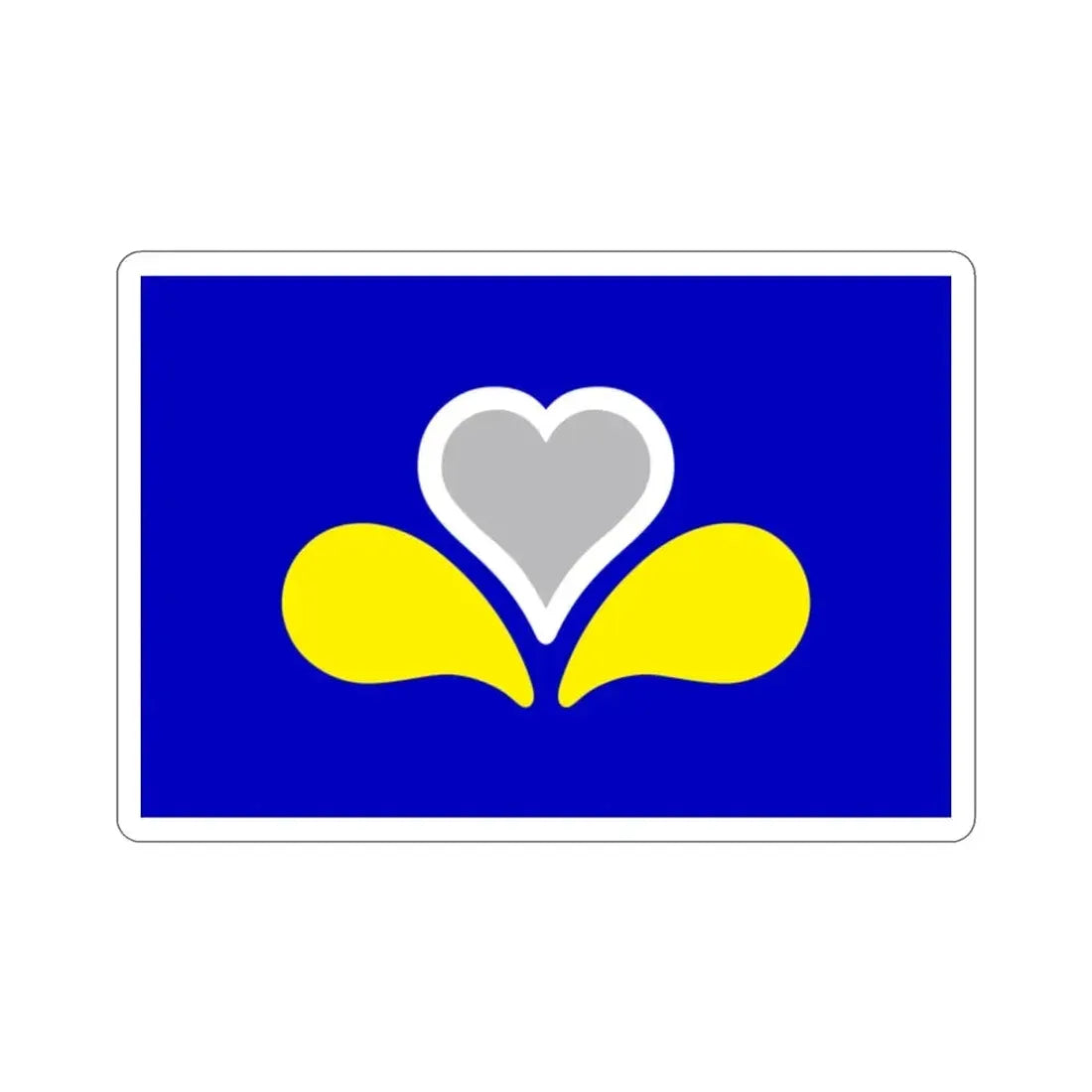 Flag of the Brussels Capital Region 2 Belgium STICKER Vinyl Die-Cut Decal - The Sticker Space