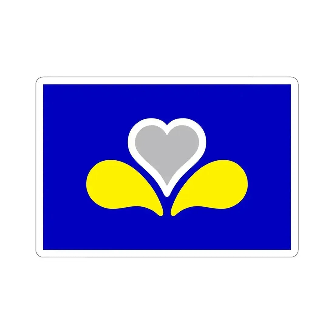 Flag of the Brussels Capital Region 2 Belgium STICKER Vinyl Die-Cut Decal - The Sticker Space