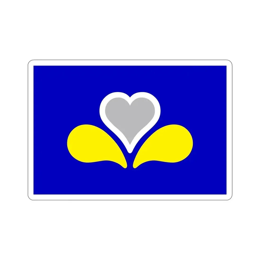 Flag of the Brussels Capital Region 2 Belgium STICKER Vinyl Die-Cut Decal - The Sticker Space
