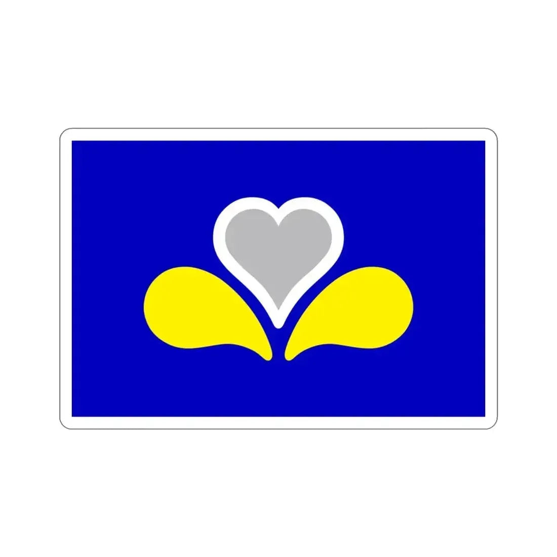 Flag of the Brussels Capital Region 2 Belgium STICKER Vinyl Die-Cut Decal - The Sticker Space