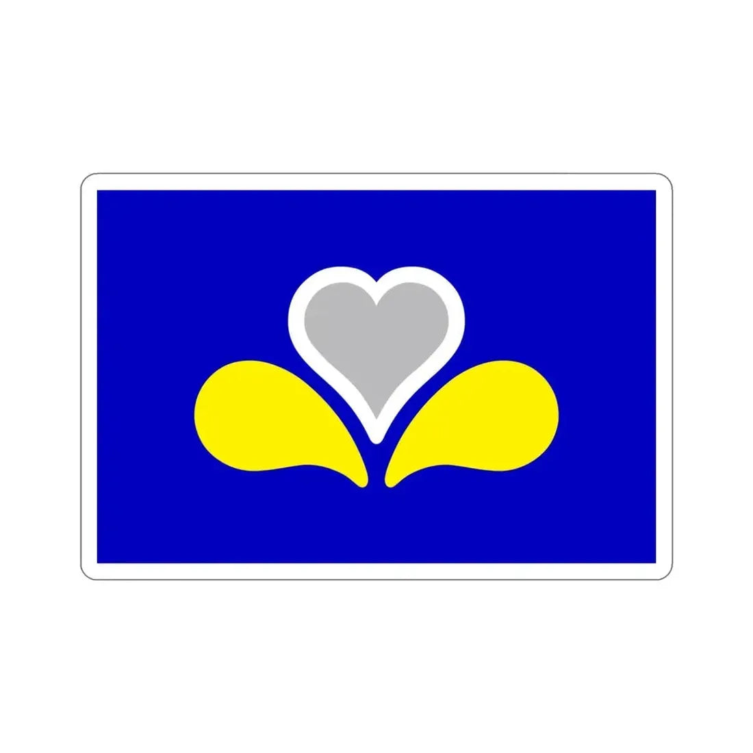 Flag of the Brussels Capital Region 2 Belgium STICKER Vinyl Die-Cut Decal - The Sticker Space