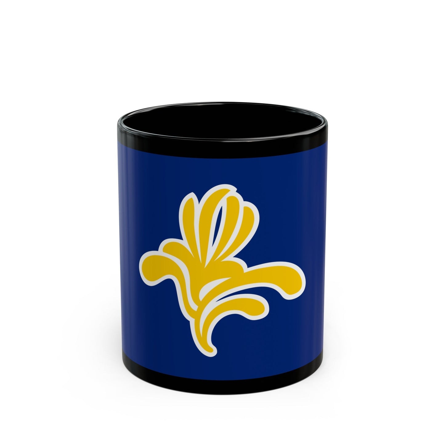 Flag of the Brussels Capital Region Belgium - Black Coffee Mug-11oz-The Sticker Space