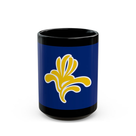 Flag of the Brussels Capital Region Belgium - Black Coffee Mug-15oz-The Sticker Space