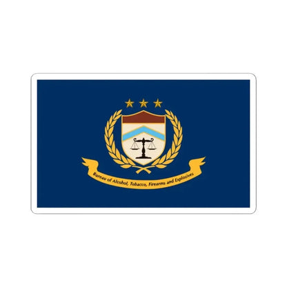 Flag of the Bureau of Alcohol Tobacco Firearms and Explosives (United States) STICKER Vinyl Kiss-Cut Decal 2 Inch White - The Sticker Space