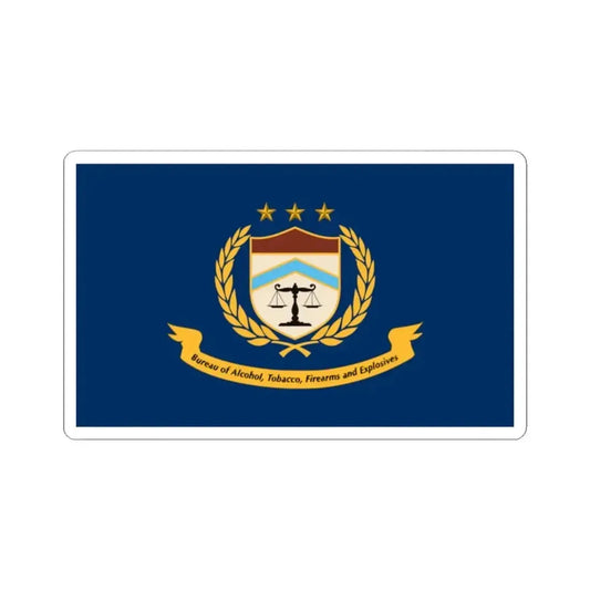 Flag of the Bureau of Alcohol Tobacco Firearms and Explosives (United States) STICKER Vinyl Kiss-Cut Decal 2 Inch White - The Sticker Space