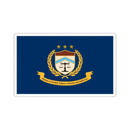 Flag of the Bureau of Alcohol Tobacco Firearms and Explosives (United States) STICKER Vinyl Kiss-Cut Decal 3 Inch White - The Sticker Space