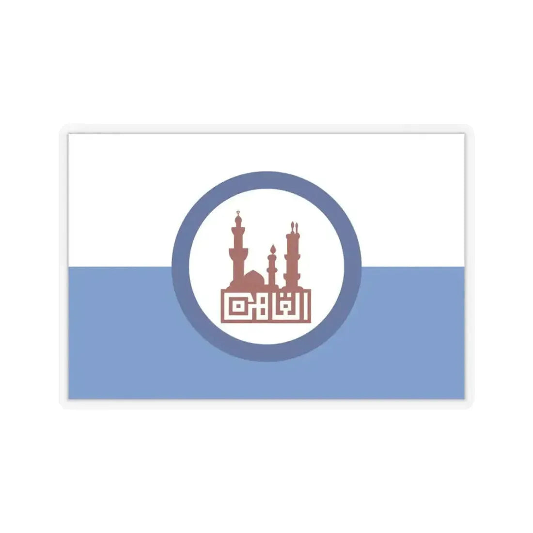 Flag of the Cairo Governorate Egypt - STICKER Vinyl Kiss-Cut Decal 6 Inch Transparent - The Sticker Space