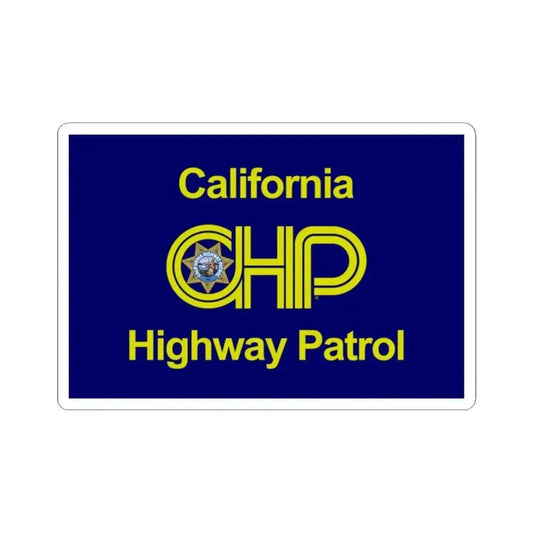 Flag of the California Highway Patrol (United States) STICKER Vinyl Kiss-Cut Decal 2 Inch White - The Sticker Space
