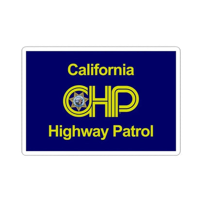 Flag of the California Highway Patrol (United States) STICKER Vinyl Kiss-Cut Decal 3 Inch White - The Sticker Space