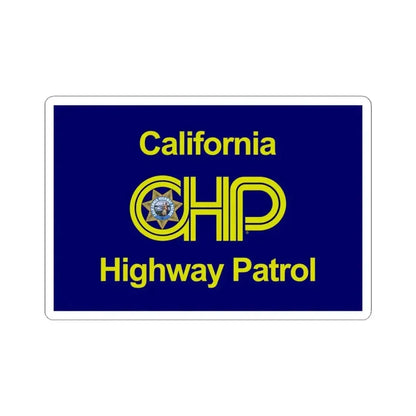 Flag of the California Highway Patrol (United States) STICKER Vinyl Kiss-Cut Decal 4 Inch White - The Sticker Space