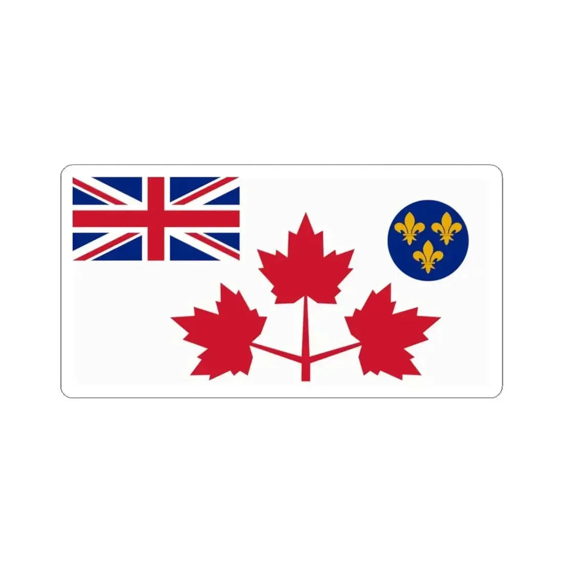 Flag of the Canadian Army 1939-1944 (Canada) STICKER Vinyl Kiss-Cut Decal 3 Inch White - The Sticker Space