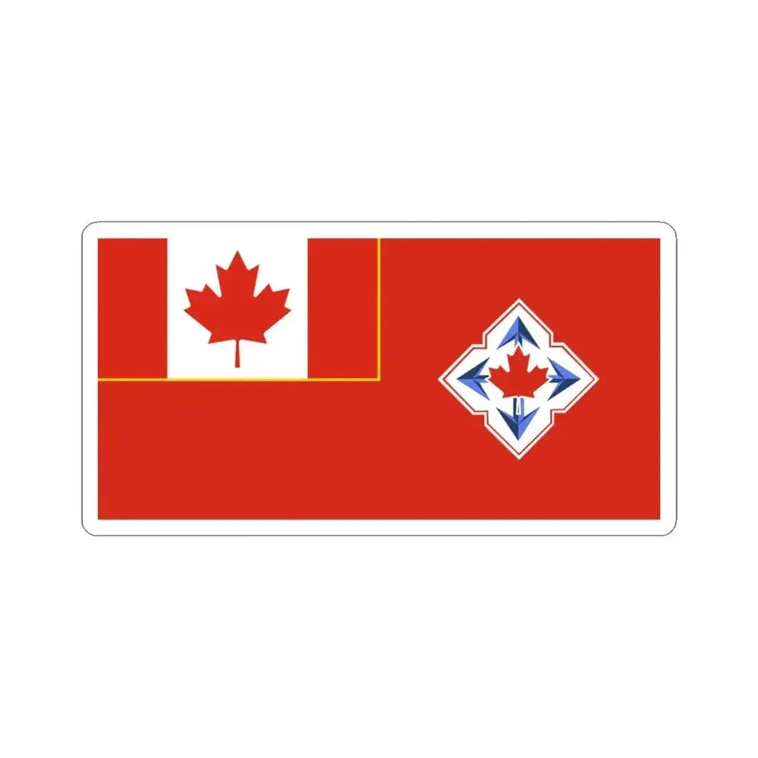 Flag of the Canadian Army 1968-1998 (Canada) STICKER Vinyl Kiss-Cut Decal 6 Inch White - The Sticker Space