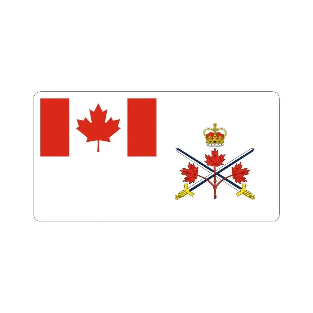 Flag of the Canadian Army 2013-2016 (Canada) STICKER Vinyl Kiss-Cut Decal 6 Inch White - The Sticker Space