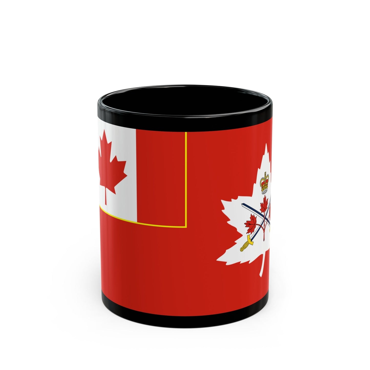 Flag of the Canadian Army - Black Coffee Mug-11oz-The Sticker Space